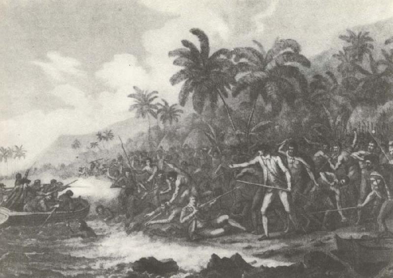 unknow artist Laga till dodades av hawaianer jag februari 1779 Germany oil painting art
